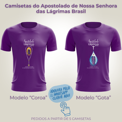Camiseta do Apostolado de Nossa Senhora das Lágrimas Brasil