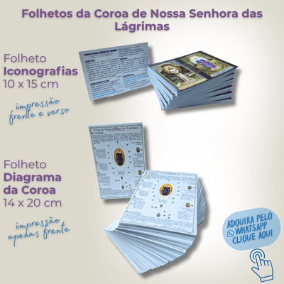 Folheto da reza da Coroa de Nossa Senhora das Lágrimas