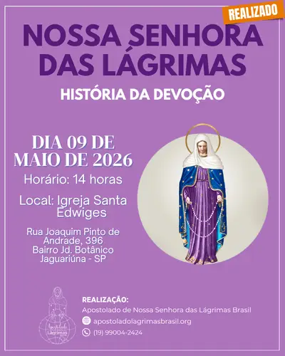 Missão: Palestra em Jaguariúna 2025 (@ApostoladoLagrimasBrasil)